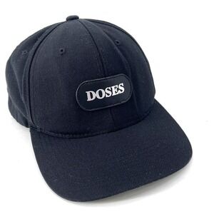 Daily Doses Black Spellout Logo Mens Strapback Cap Hat